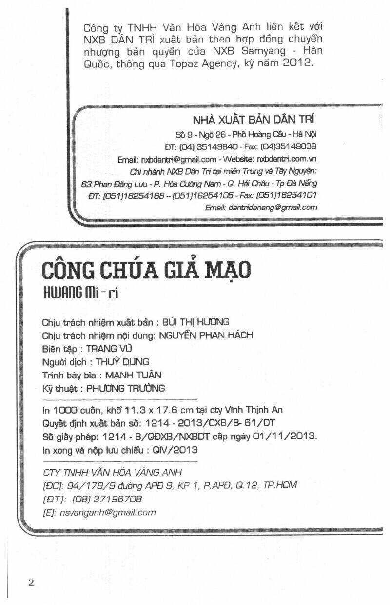 Công Chúa Giả Mạo Chapter 22 - Trang 2