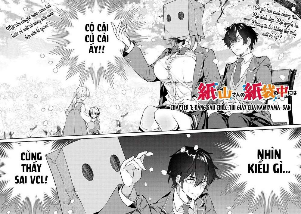 Kamiyama-San, Thiếu Nữ Kém Giao Tiếp Lúc Nào Cũng Đội Túi Giấy Trên Đầu!! Chapter 1 - Trang 2