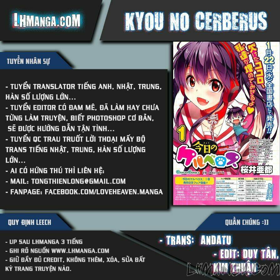 Kyou No Cerberus Chapter 11 - Trang 2