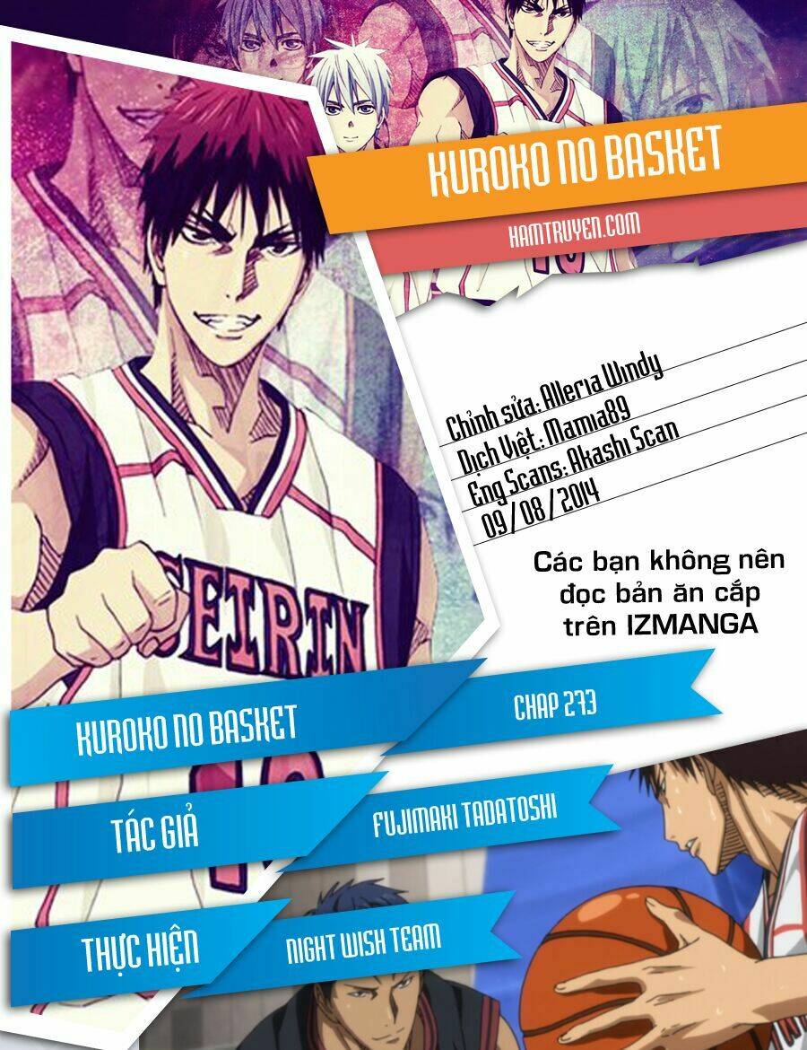 Vua Bóng Rổ Kuroko Chapter 273 - Trang 2