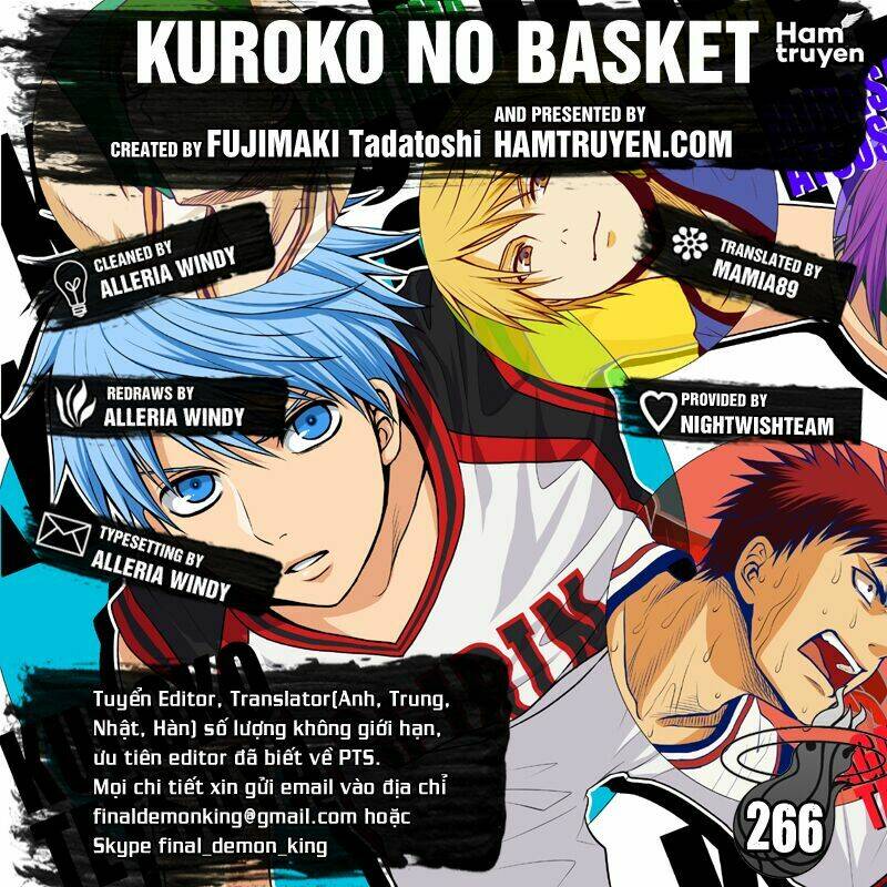 Vua Bóng Rổ Kuroko Chapter 266 - Trang 2