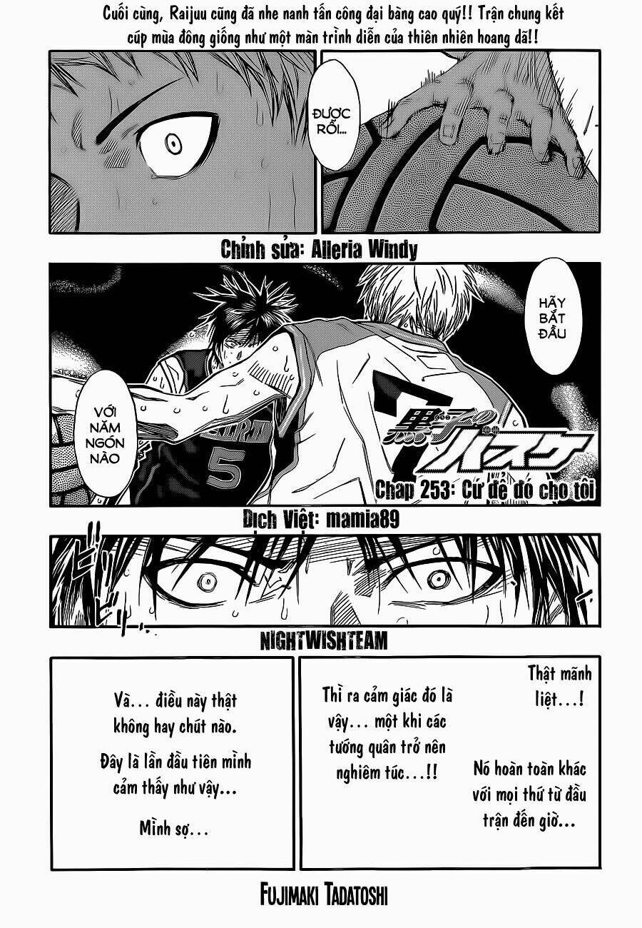 Vua Bóng Rổ Kuroko Chapter 253 - Trang 2