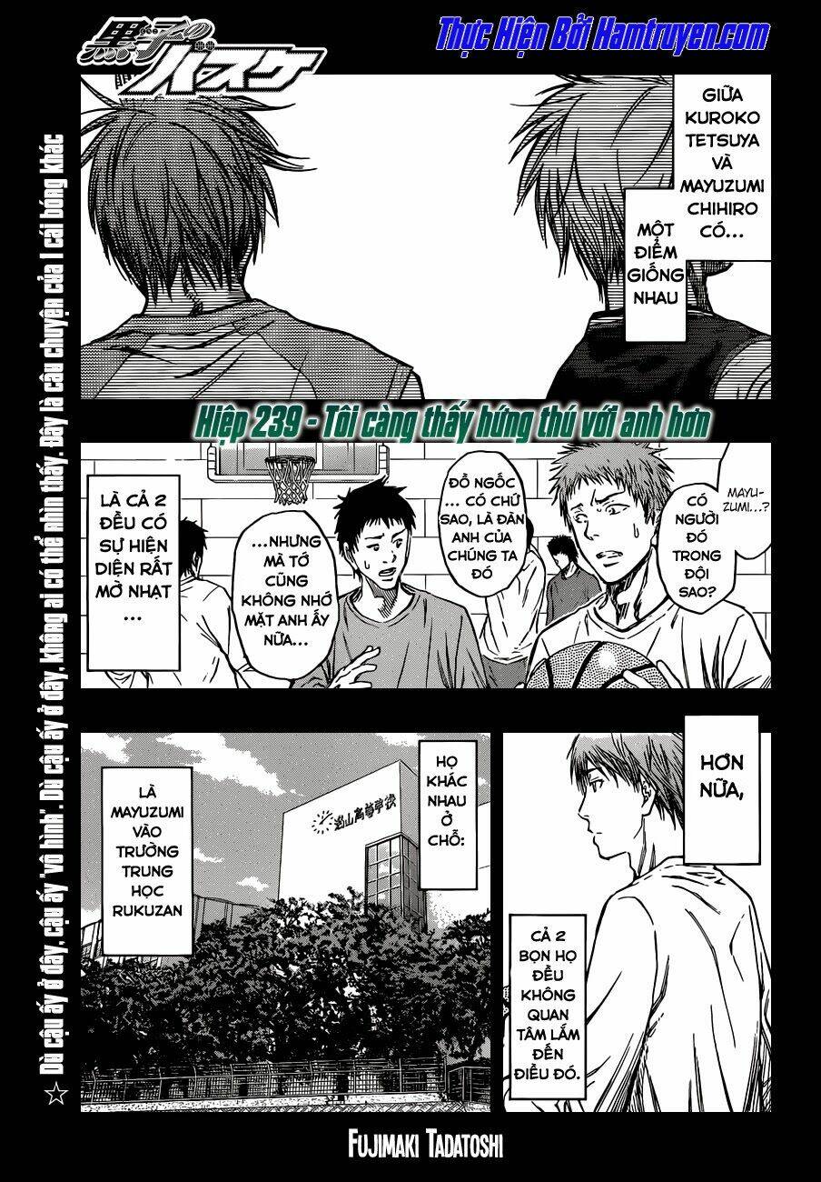 Vua Bóng Rổ Kuroko Chapter 239 - Trang 2