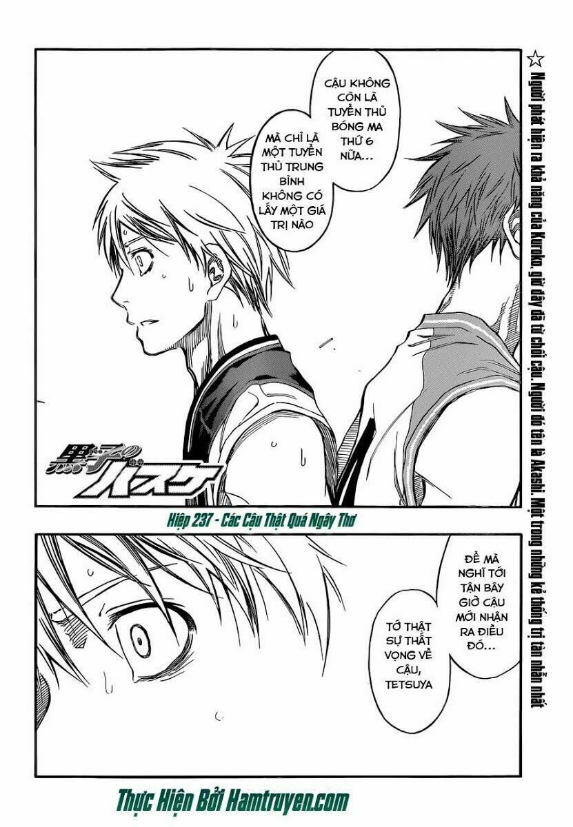 Vua Bóng Rổ Kuroko Chapter 237 - Trang 2