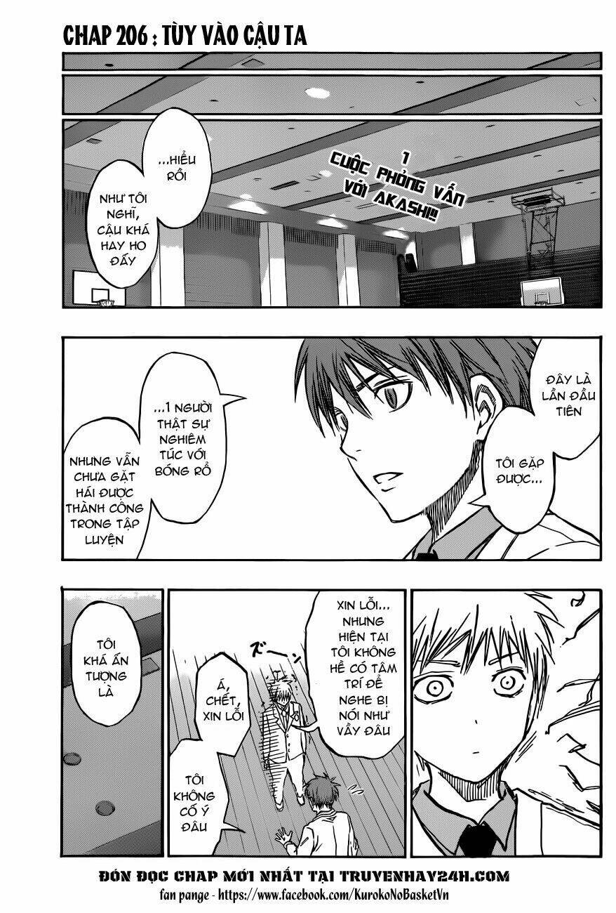 Vua Bóng Rổ Kuroko Chapter 206 - Trang 2