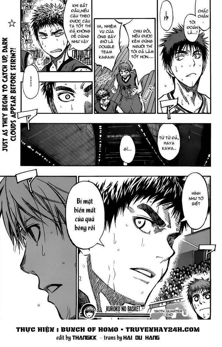 Vua Bóng Rổ Kuroko Chapter 190 - Trang 2