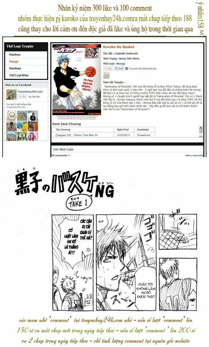 Vua Bóng Rổ Kuroko Chapter 158 - Trang 2