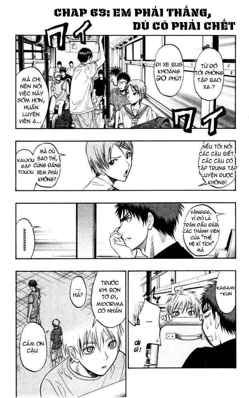 Vua Bóng Rổ Kuroko Chapter 63 - Trang 2