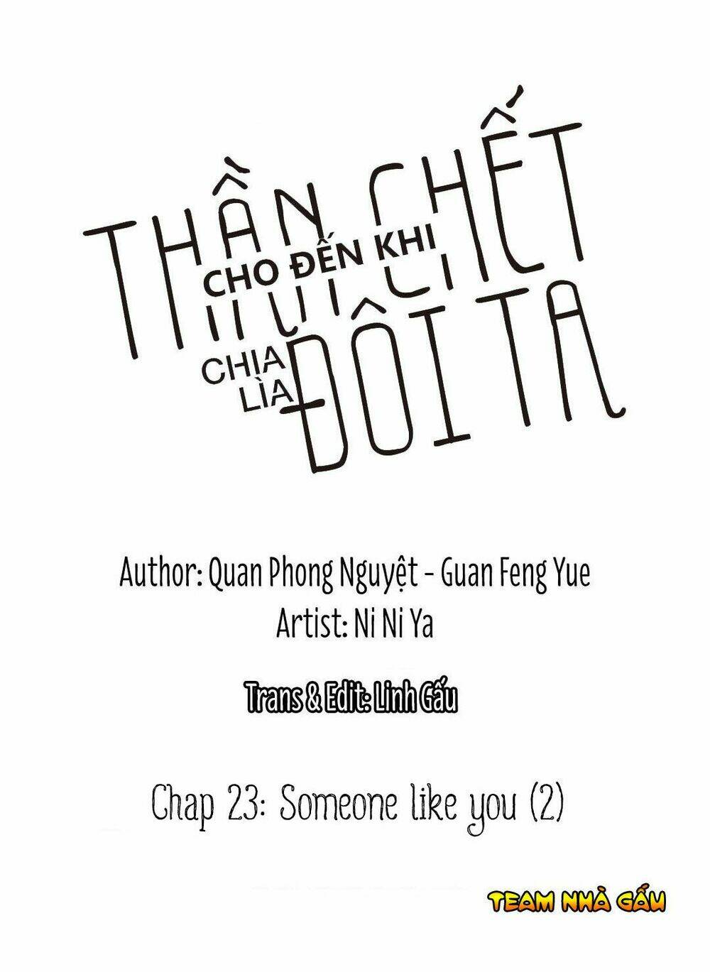 Cho Đến Khi Thần Chết Chia Lìa Đôi Ta Chapter 23 - Trang 2