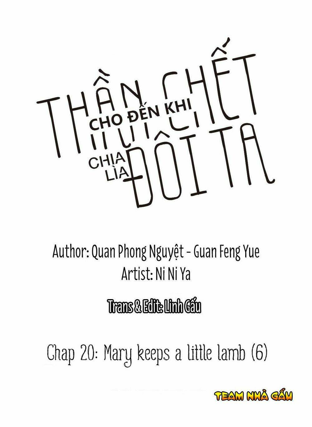 Cho Đến Khi Thần Chết Chia Lìa Đôi Ta Chapter 20 - Trang 2