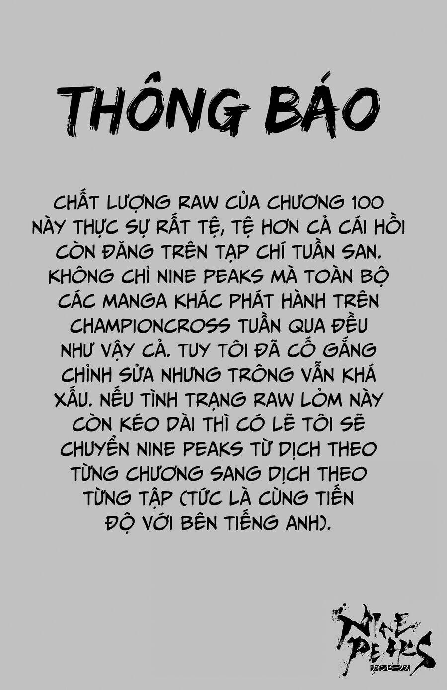 Nine Peaks Chapter 100 - Trang 2