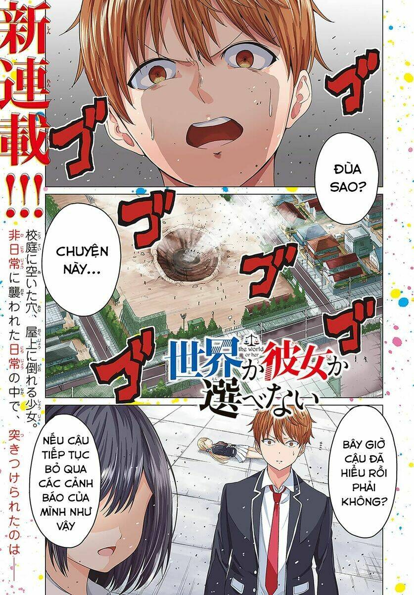 Sekai Ka Kanojo Ka Erabenai Chapter 1 - Trang 2