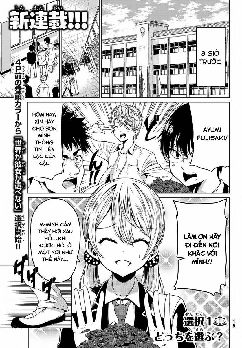 Sekai Ka Kanojo Ka Erabenai Chapter 1 - Trang 2