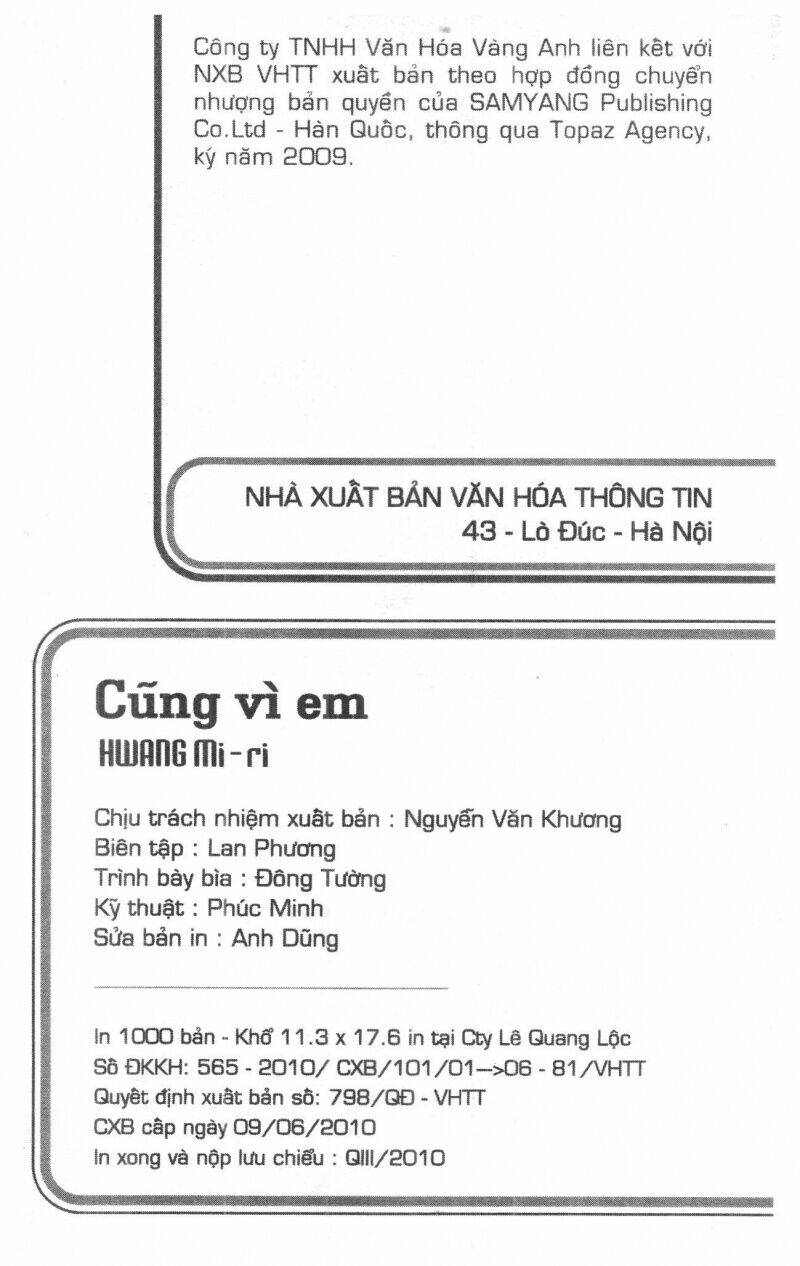 Cũng Vì Em Chapter 4 - Trang 2