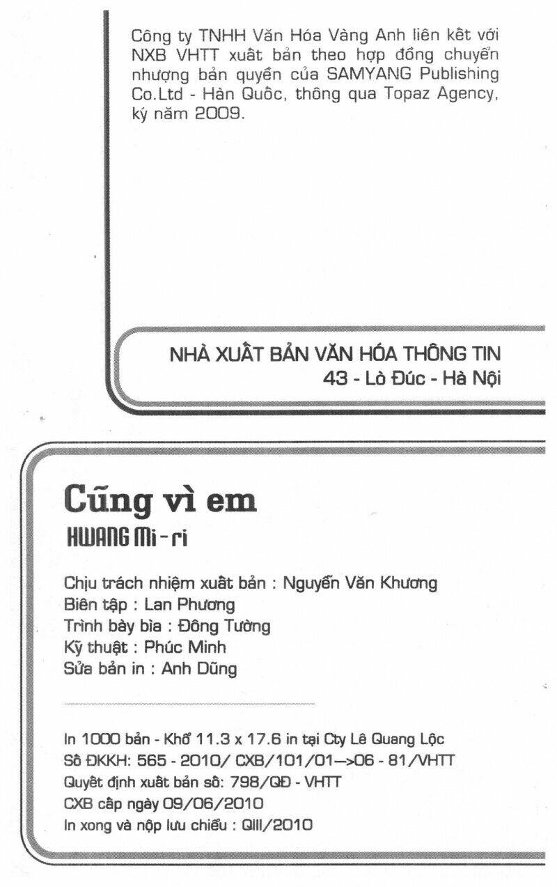 Cũng Vì Em Chapter 3 - Trang 2