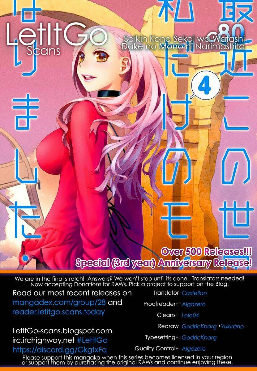 Saikin Kono Sekai Wa Watashi Dake No Mono Ni Narimashita…… Chapter 80 - Trang 2