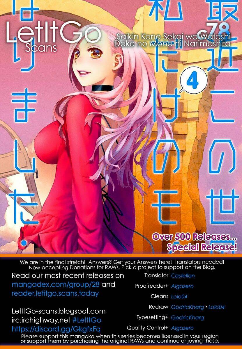 Saikin Kono Sekai Wa Watashi Dake No Mono Ni Narimashita…… Chapter 78 - Trang 2