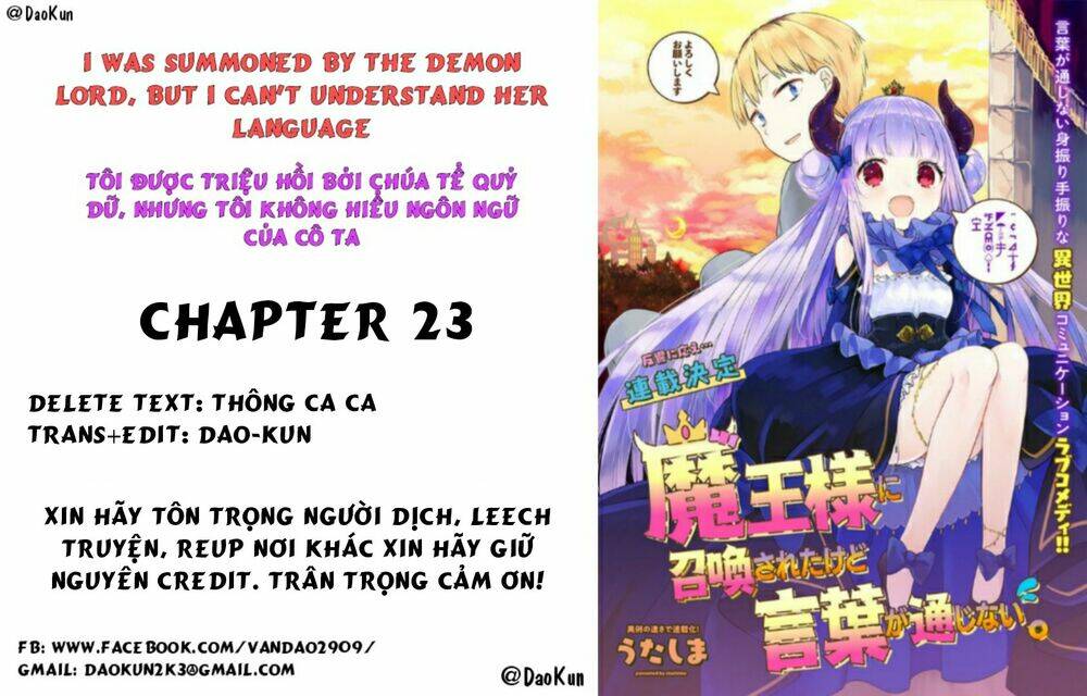 I Was Summoned By The Demon Lord, But I Can’T Understand Her Language Chapter 23 - Trang 2