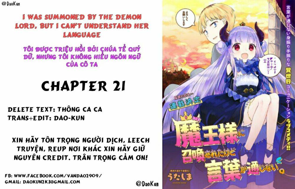 I Was Summoned By The Demon Lord, But I Can’T Understand Her Language Chapter 22 - Trang 2