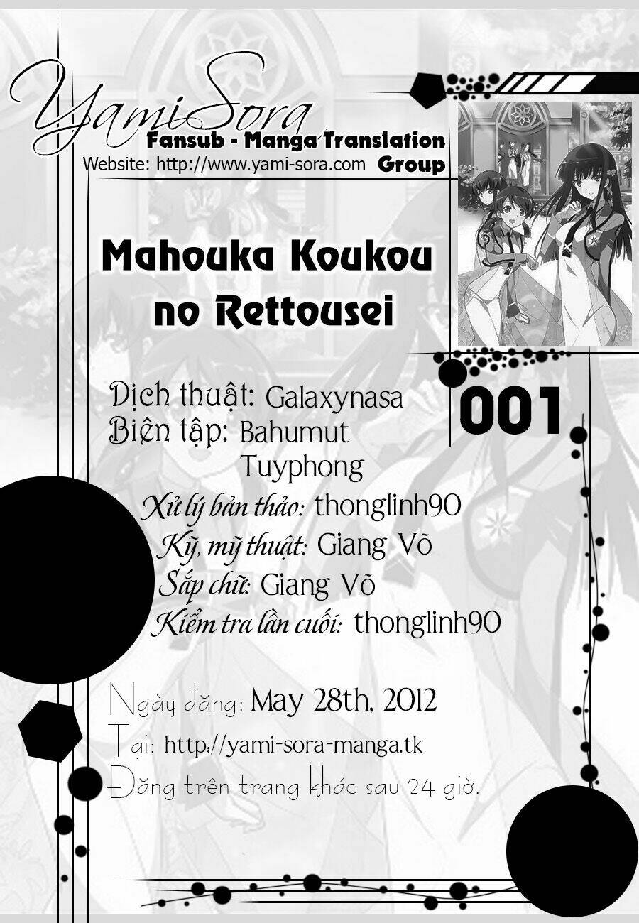 Mahouka Koukou No Rettousei Chapter 1 - Trang 2