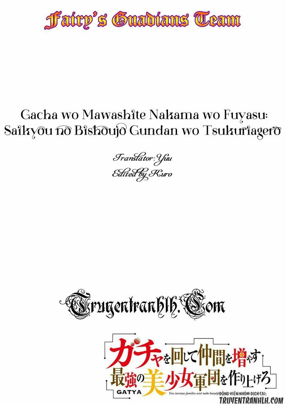 Gacha Wo Mawashite Nakama Wo Fuyasu Saikyou No Bishoujo Gundan Wo Tsukuriagero Chapter 2 - Trang 2