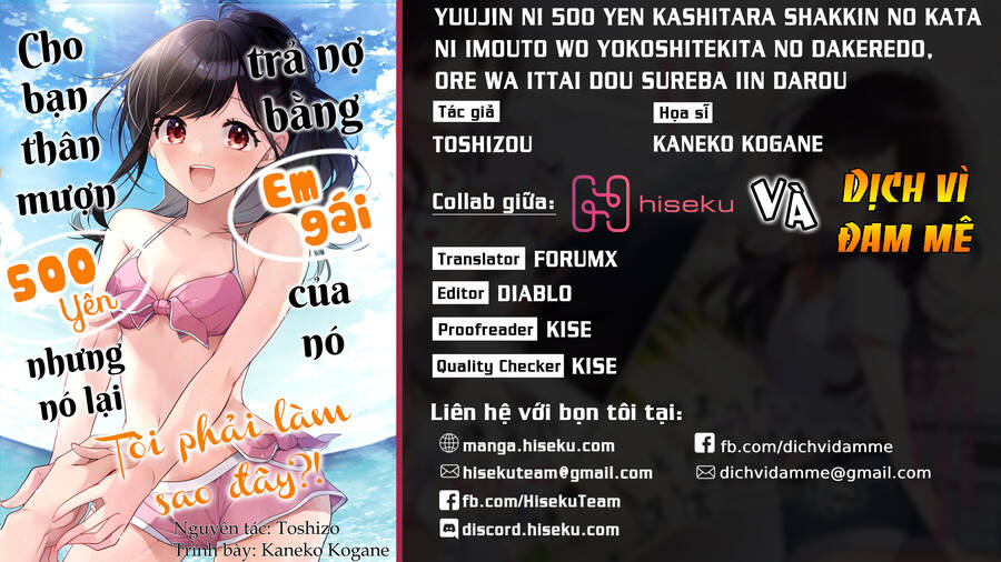 Yuujin Ni 500 Yen Kashitara Shakkin No Kata Ni Imouto Wo Yokoshitekita No Dakeredo, Ore Wa Ittai Dou Chapter 10 - Trang 2