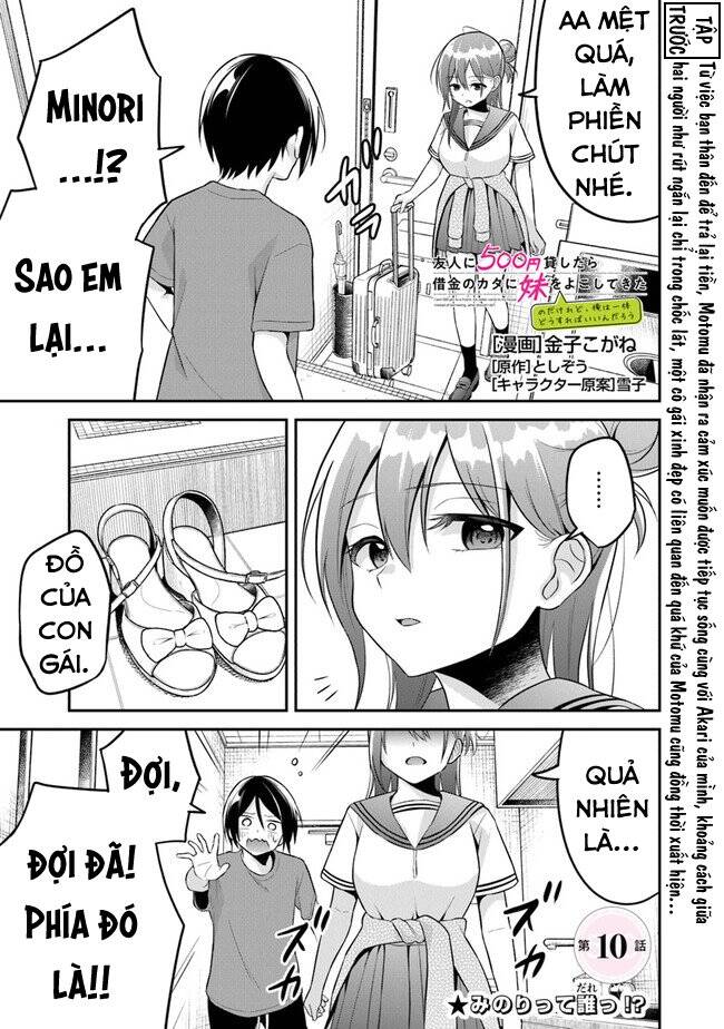 Yuujin Ni 500 Yen Kashitara Shakkin No Kata Ni Imouto Wo Yokoshitekita No Dakeredo, Ore Wa Ittai Dou Chapter 10 - Trang 2