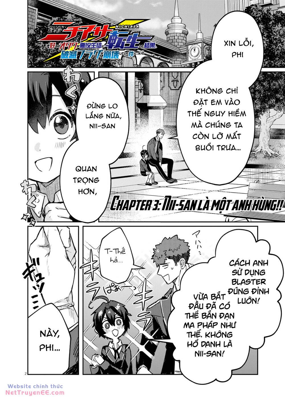 Nichiasa Suki No Otaku Ga Akuyaku Seito Ni Tenseishita Kekka, Hametsu Flag Ga Houkaishiteiku Ken Ni Tsuite Chapter 3 - Trang 2