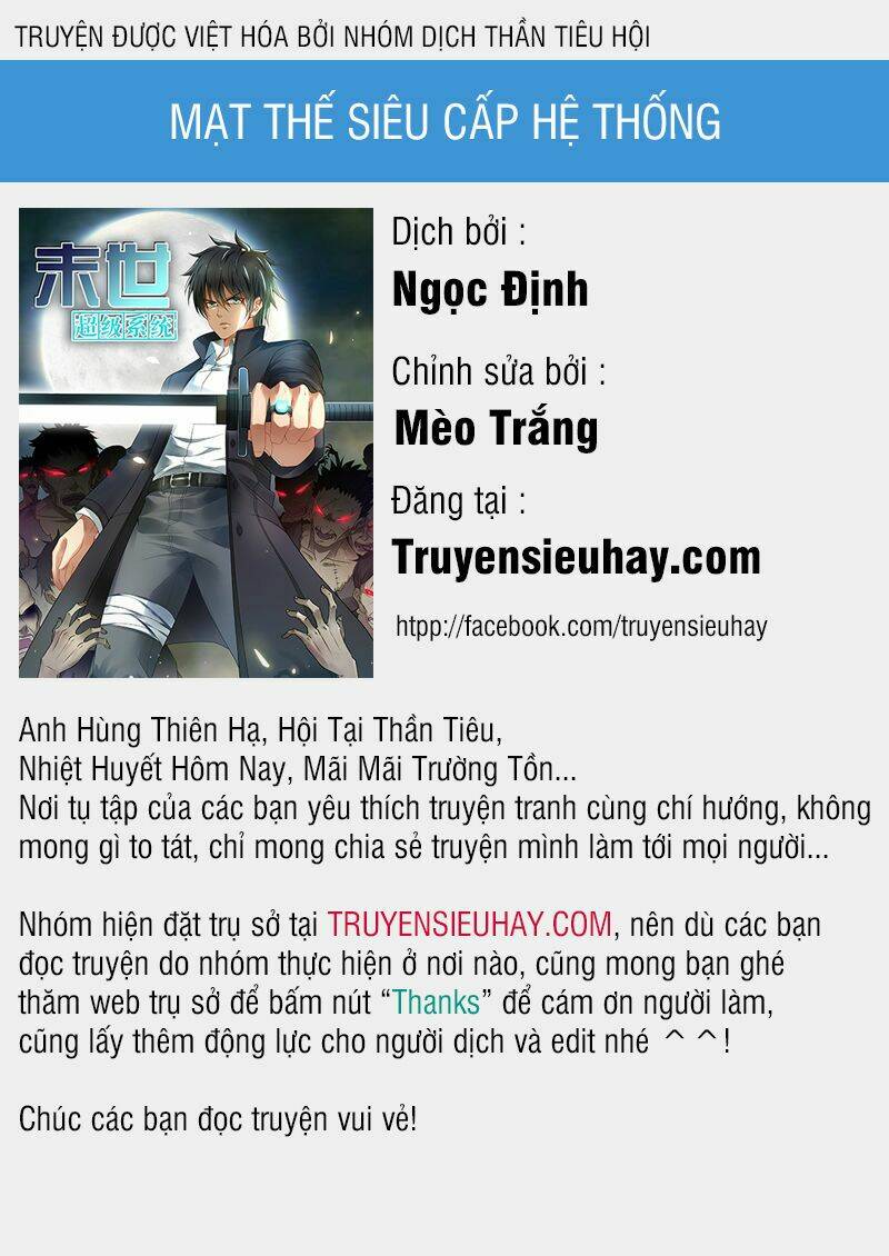 Mạt Thế Siêu Cấp Hệ Thống Chapter 3 - Trang 2