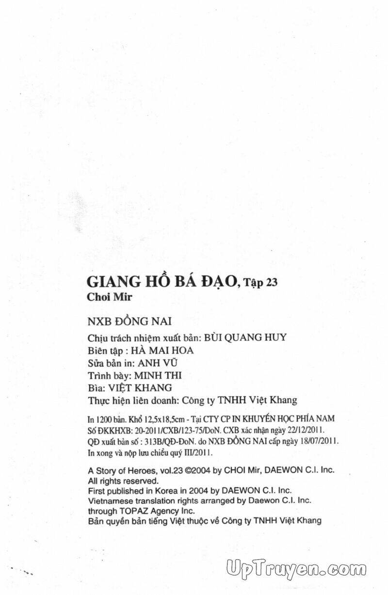 Giang Hồ Bá Đạo Ký Chapter 23 - Trang 2