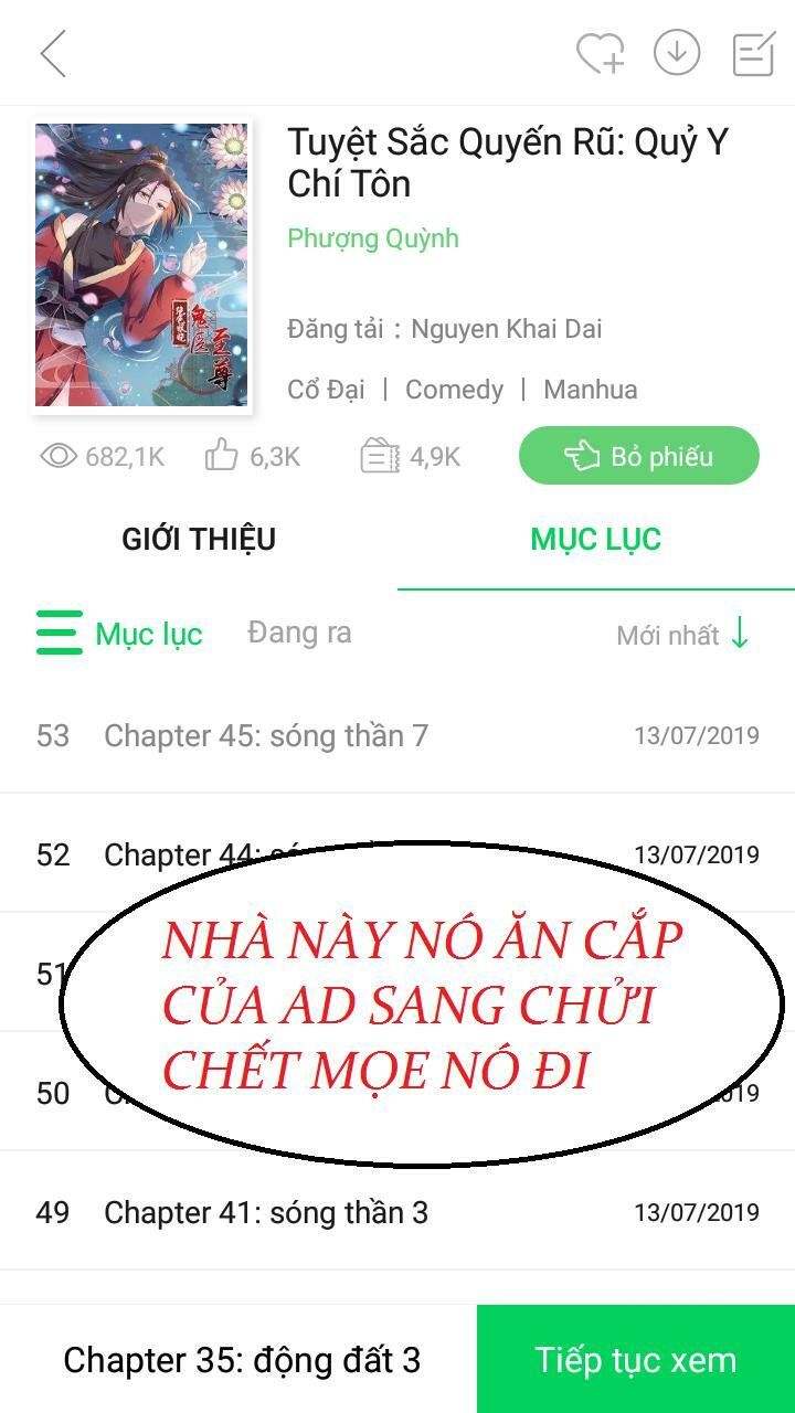 Tuyệt Sắc Quyến Rũ: Quỷ Y Chí Tôn Chapter 53 - Trang 2