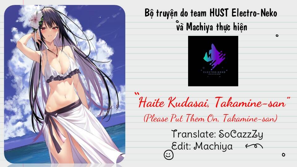 Haite Kudasai, Takamine San Chapter 37 - Trang 2