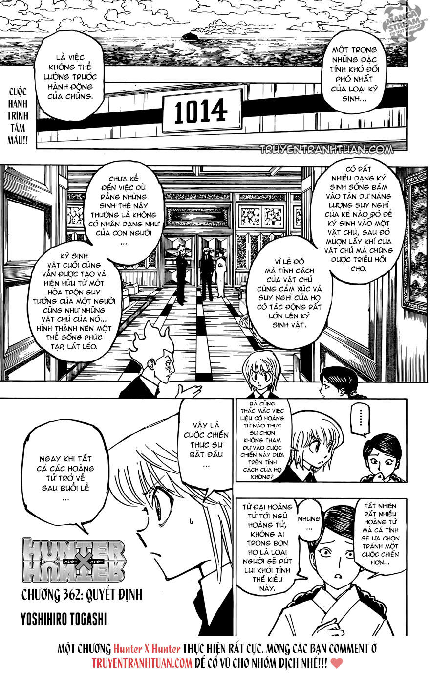 Hunter X Hunter Chapter 362 - Trang 2