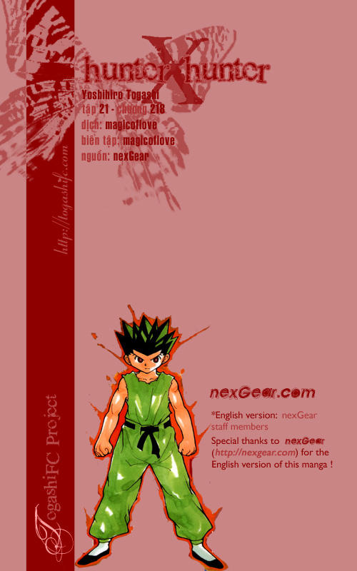 Hunter X Hunter Chapter 218 - Trang 2