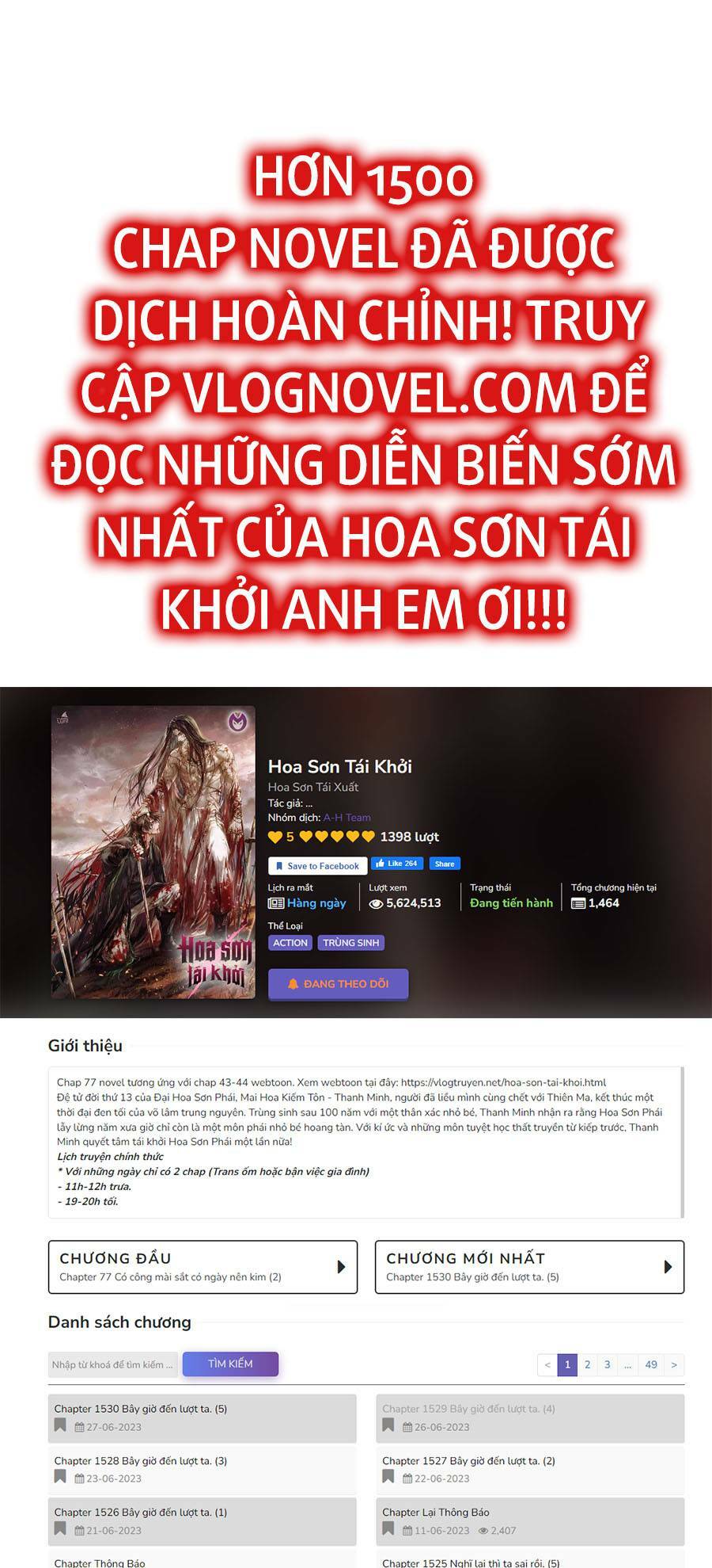 Hoa Sơn Tái Xuất Chapter 93 - Trang 2