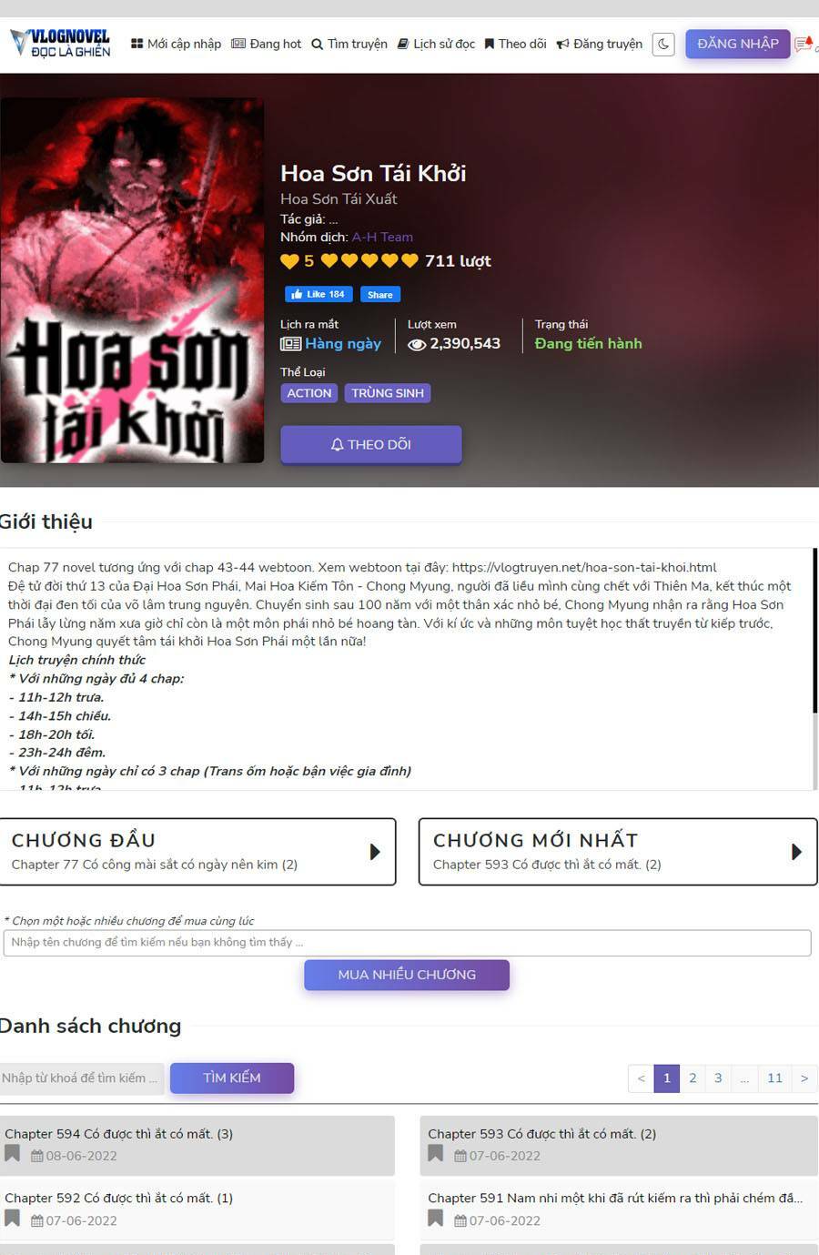 Hoa Sơn Tái Xuất Chapter 67 - Trang 2