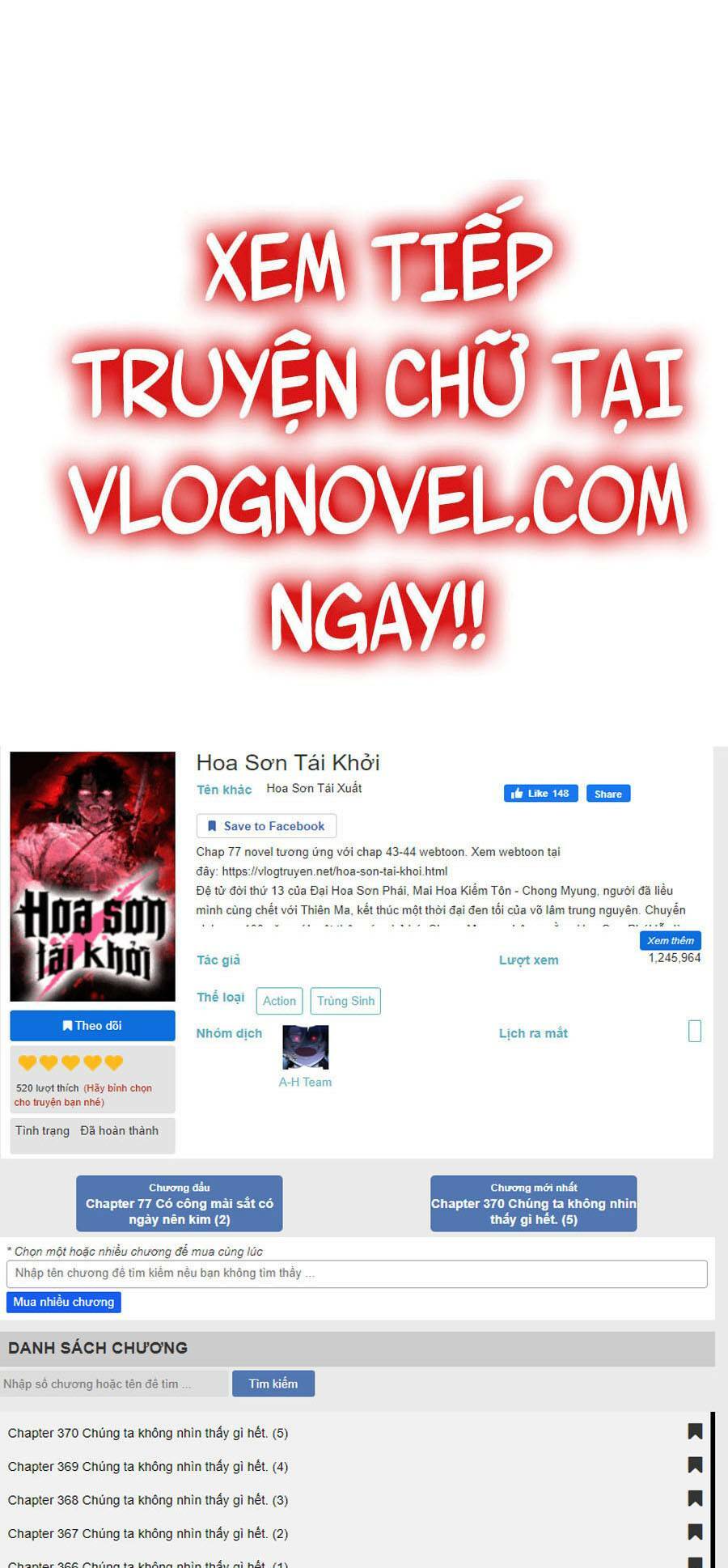 Hoa Sơn Tái Xuất Chapter 60 - Trang 2