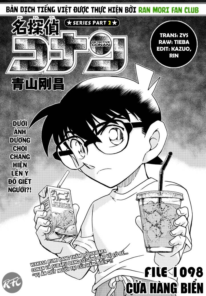 Thám Tử Conan Chapter 1098 - Trang 2