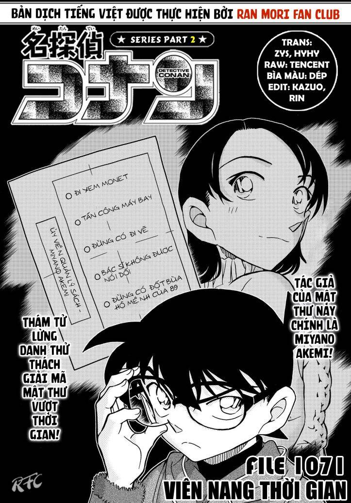 Thám Tử Conan Chapter 1071 - Trang 2