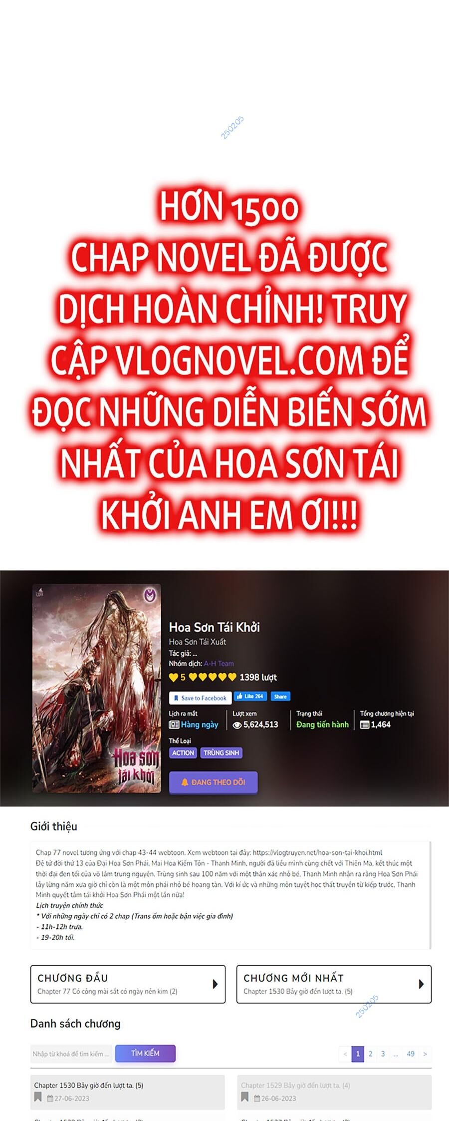 Hoa Sơn Tái Xuất | Hoa Sơn Tái Khởi Chapter 106 - Trang 2