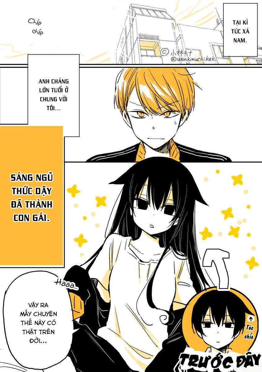 Mendokusagari Danshi Koukousei Ga Asa Okitara Onnanoko Ni Natteita Hanashi Chapter 1 - Trang 2