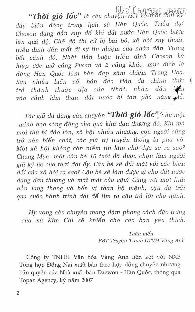 Thời Gió Lốc (Thời Đại Phong Tang) Chapter 6 - Trang 2