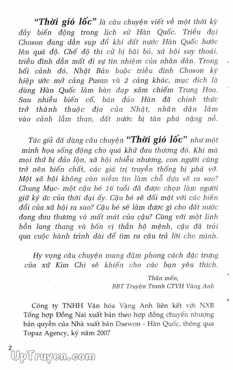 Thời Gió Lốc (Thời Đại Phong Tang) Chapter 1 - Trang 2