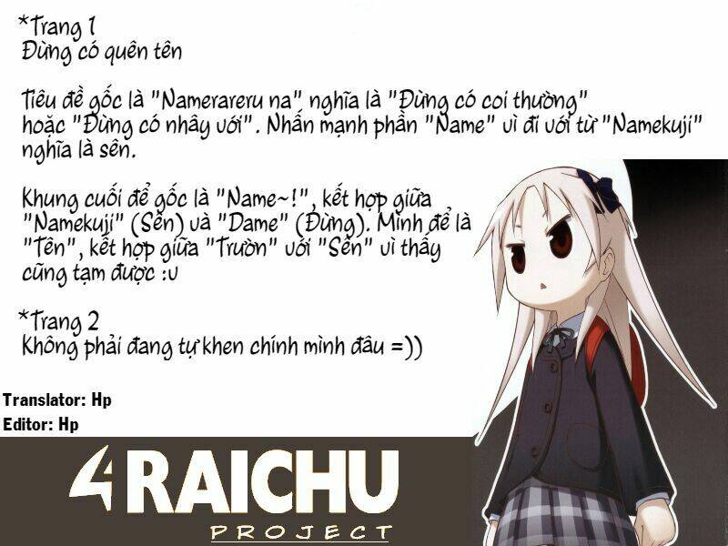 Chiro Chan Chapter 1 - Trang 2