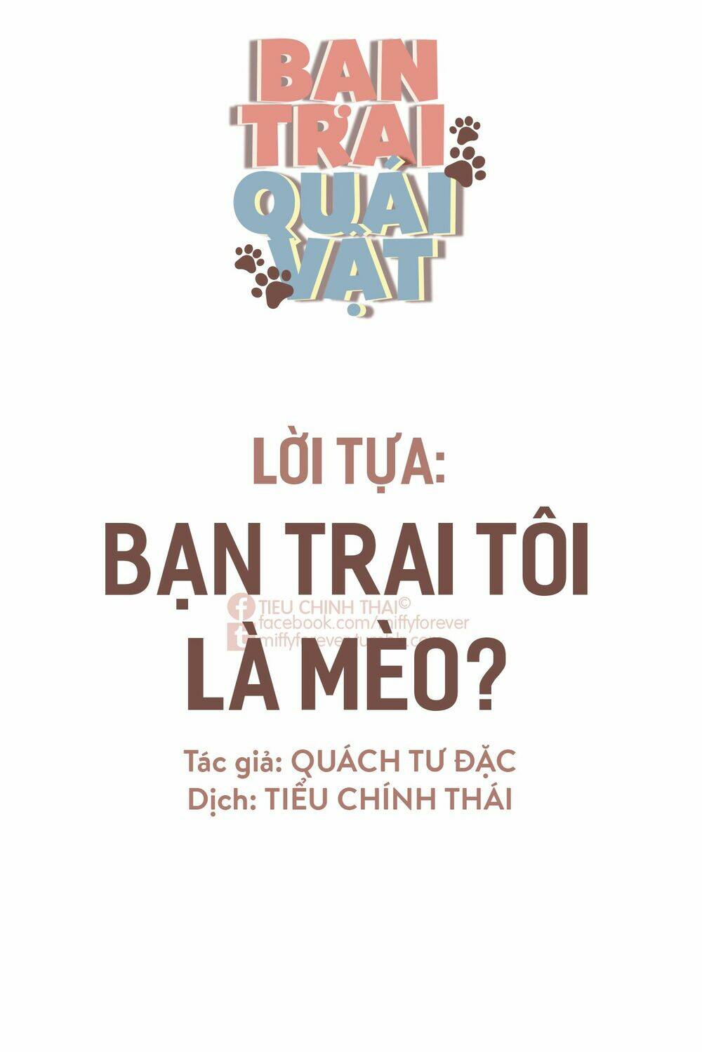 Bạn Trai Quái Vật Chapter 0 - Trang 2