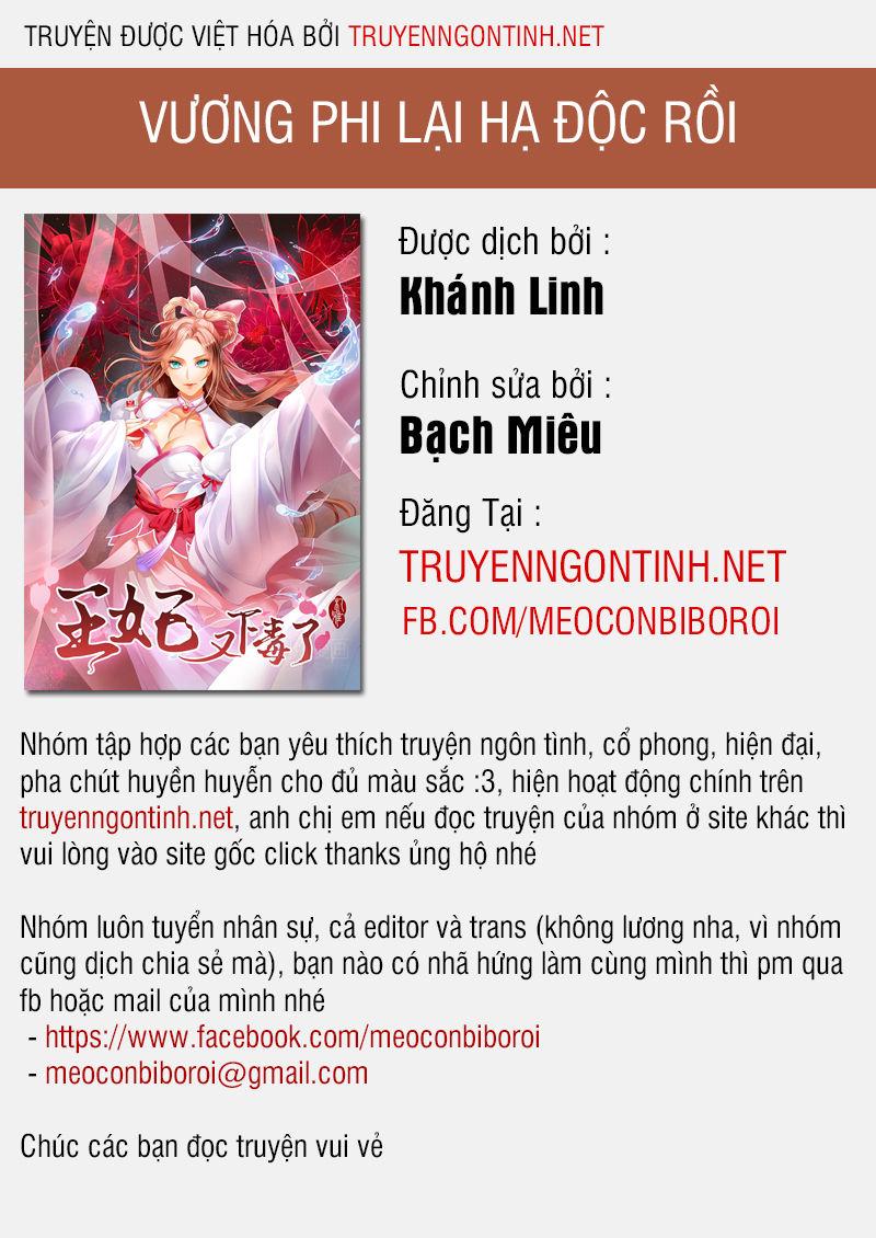 Vương Phi Lại Hạ Độc Rồi Chapter 18 - Trang 2