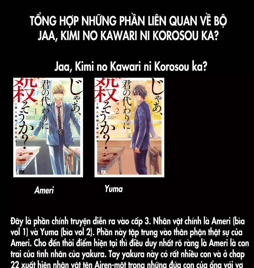 Jaa Kimi No Kawari Ni Korosou Ka ~ Prequel (Tiền Truyện) Chapter 9 - Trang 2