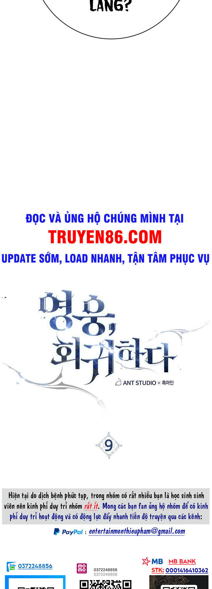 Anh Hùng Trở Về Chapter 9 - Trang 2