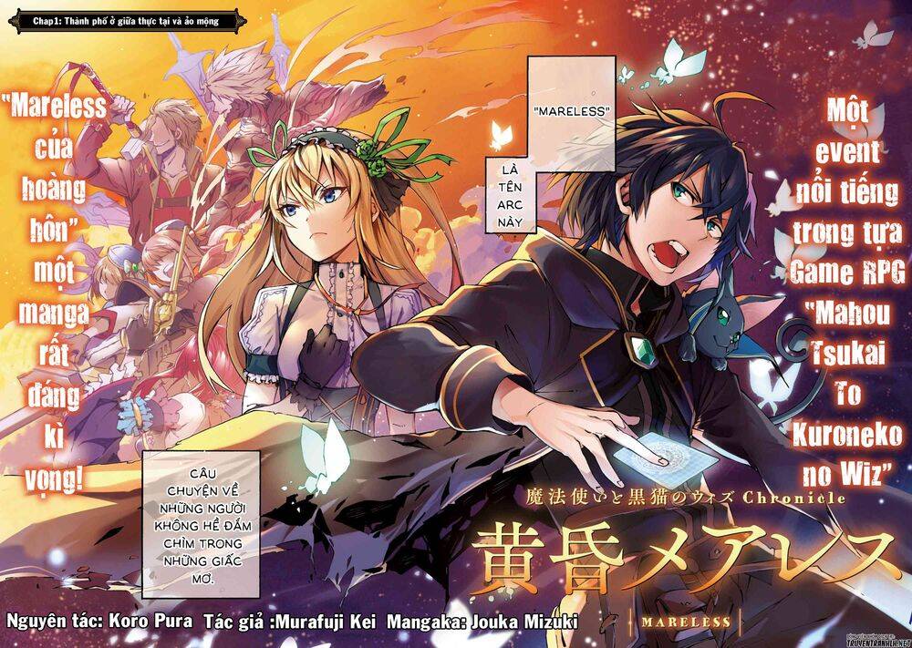 Mahou Tsukai To Kuroneko No Wiz Chronicle: Tasogare Mareless Ii Chapter 1 - Trang 2