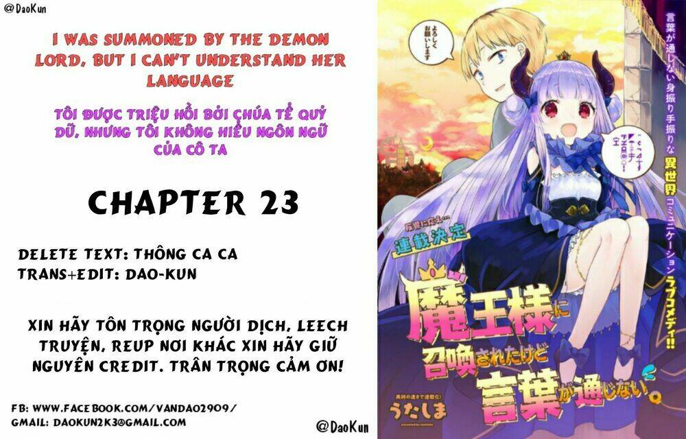 Maou-Sama Ni Shoukan Sa Retakedo Kotoba Ga Tsuujinai Chapter 23 - Trang 2